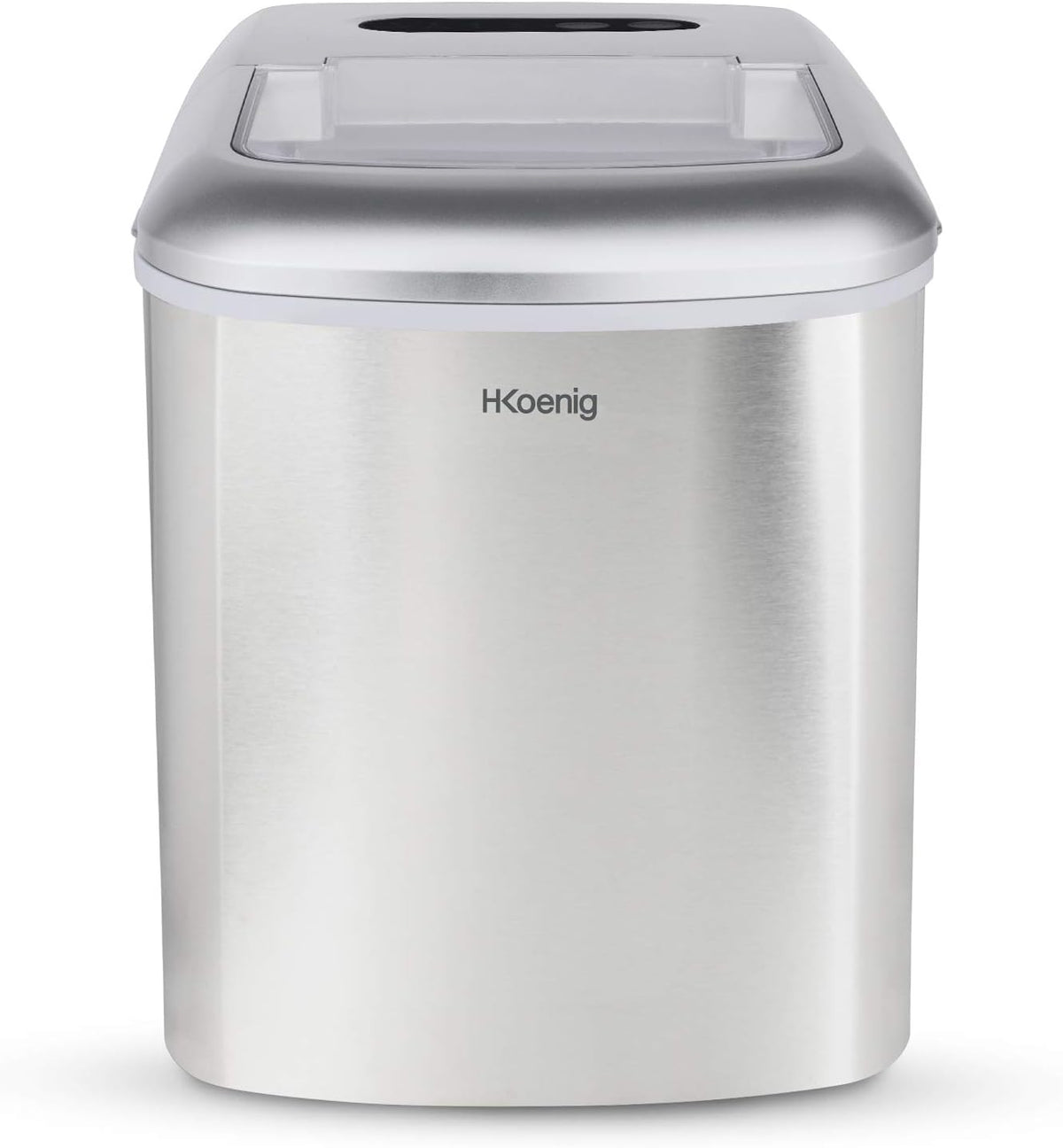 H.Koenig KB20 Ice Cube Machine, 12 kg in 24 hours, 2 sizes of ice cubes, self-cleaning, portable, quiet 2.1L, ice cubes ready in 6 minutes, ice scoop(KB20)